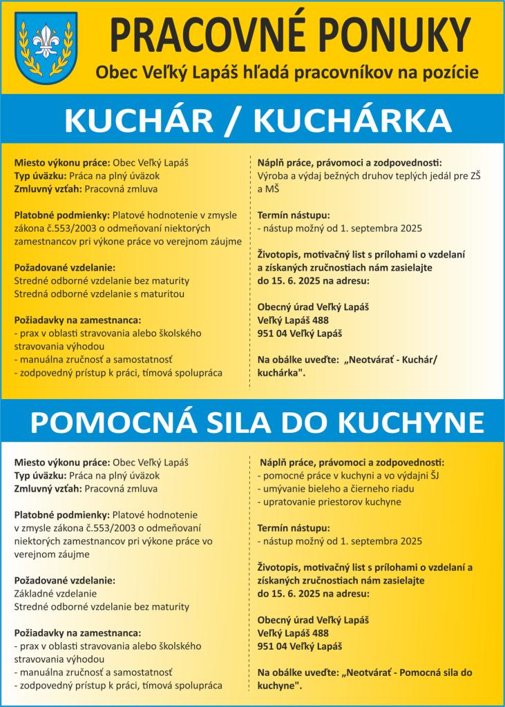 pracovná ponuka